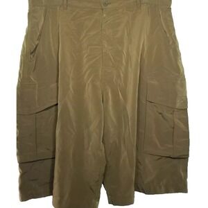 BIGND Cargo Shorts Men's  Lightweight Flat Front Carmel Brown Beach surf Y2k